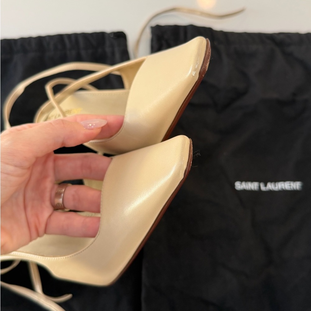Saint Laurent Blade Slingback Heels - Picture 8 of 11